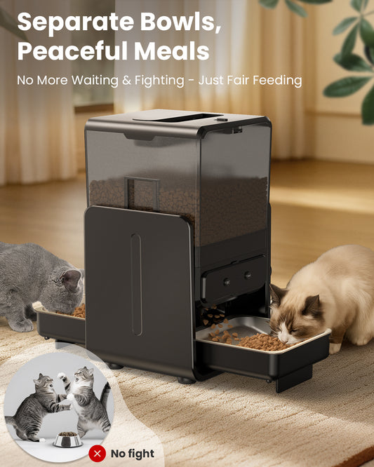 Automatic Cat Feeder with 5G WiFi for 2 Cats