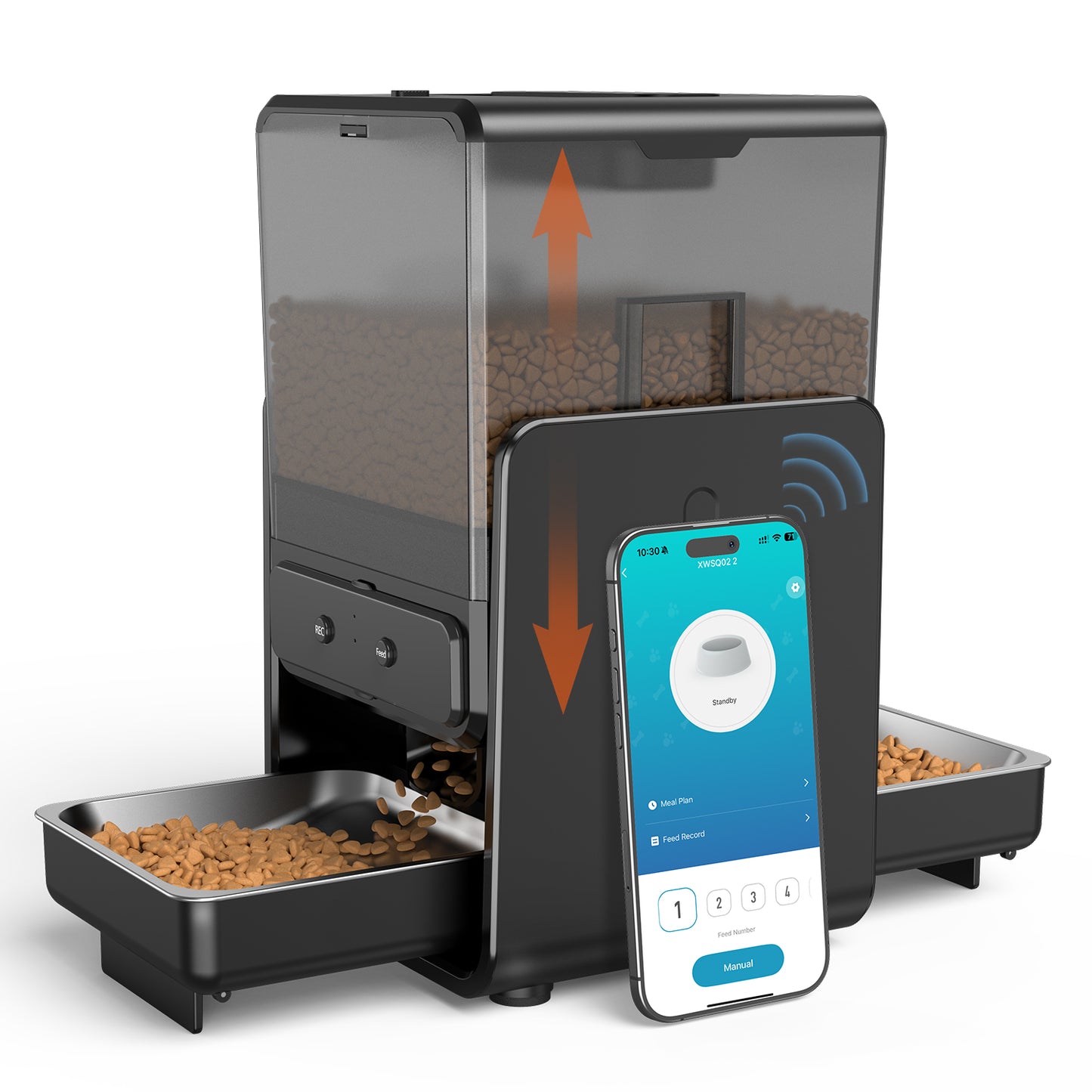 Automatic Cat Feeder with 5G WiFi for 2 Cats