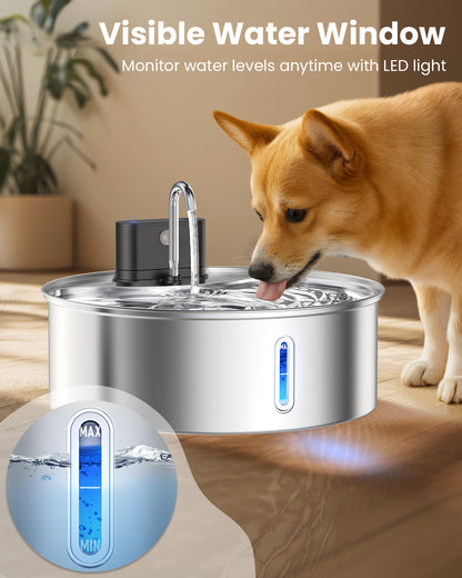 Wireless Dog Water Fountain Stainless Steel 12L