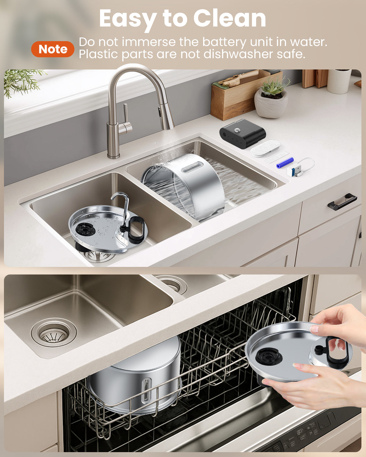 Cat Water Fountain Wireless Stainless Steel with Sensor 3.5L