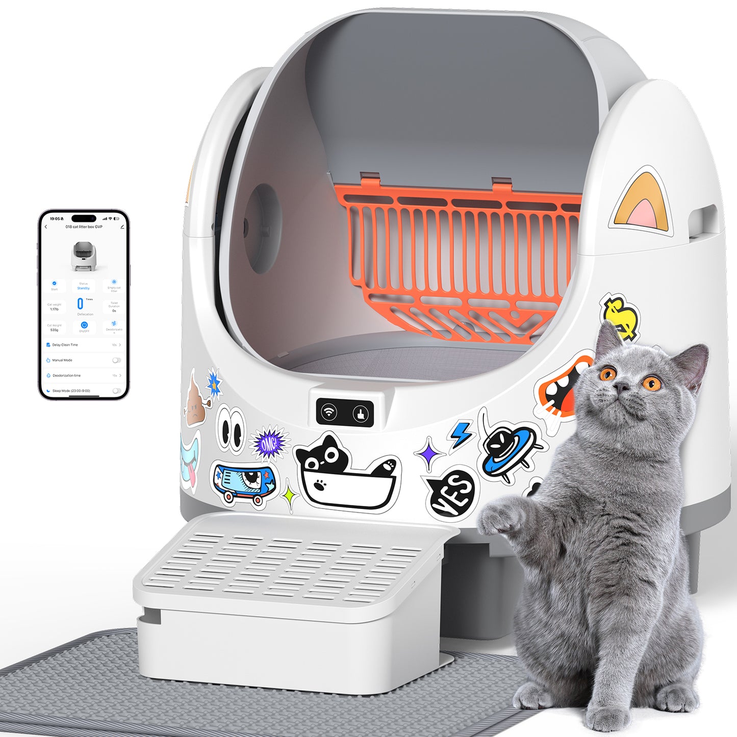 Smart Self-Cleaning Litter Box for Cats