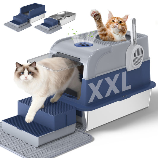 Stainless Steel Litter Box with Lid