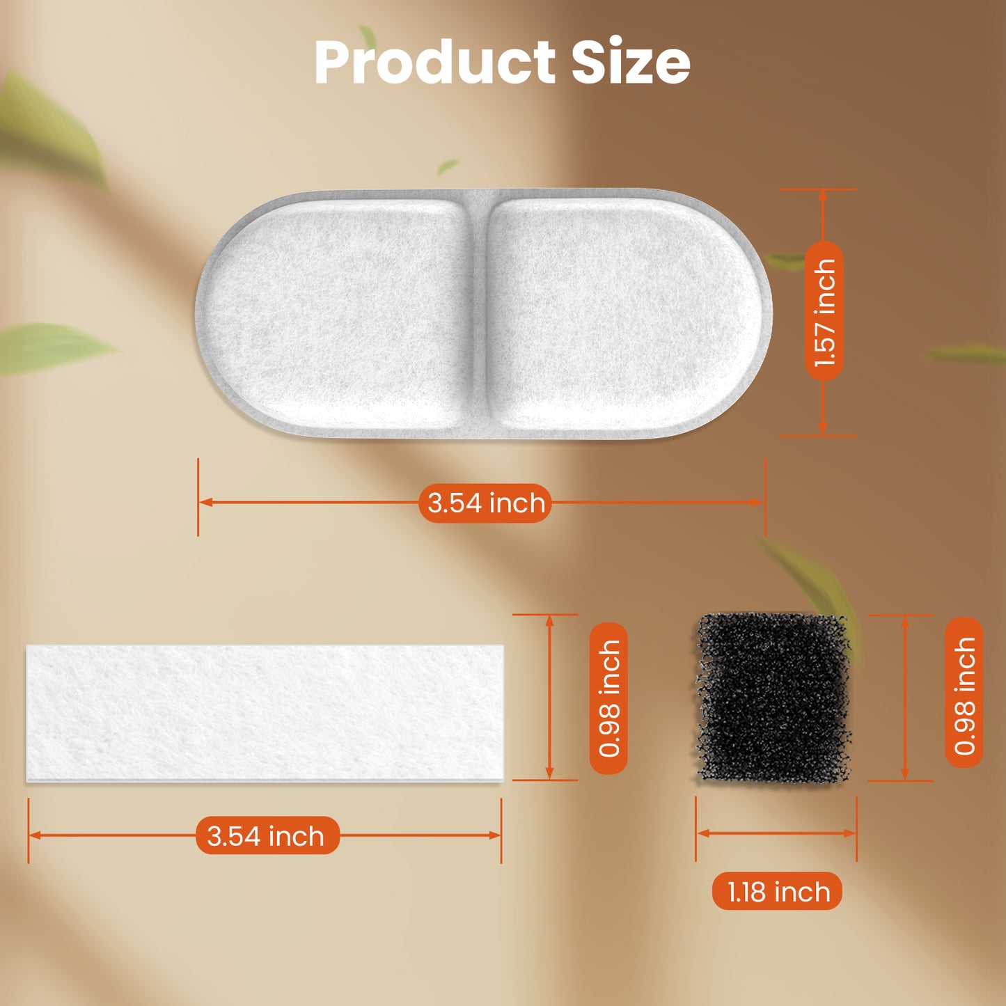 Cat Water Fountain Filter Replacement,36 Pcs for 3.5L