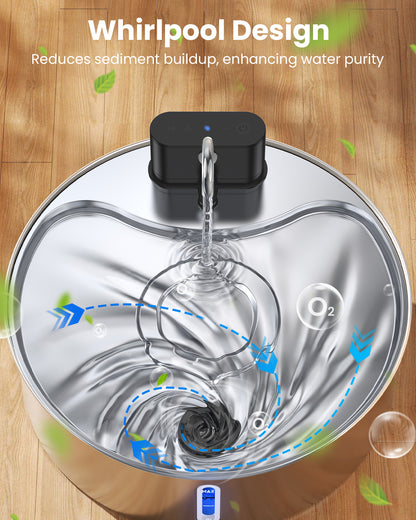 Wireless Dog Water Fountain Stainless Steel 12L