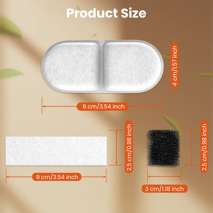 Cat Water Fountain Filter Replacement,18 Pcs for 3.5L