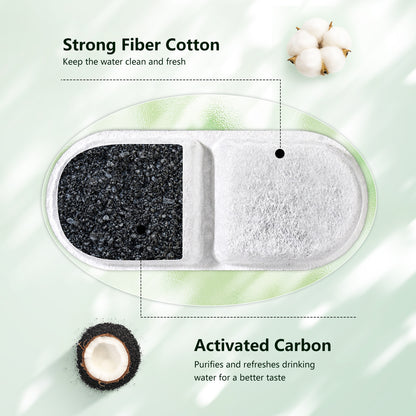 Cat Water Fountain Filter Replacement（6+6 Set）for 3.2L