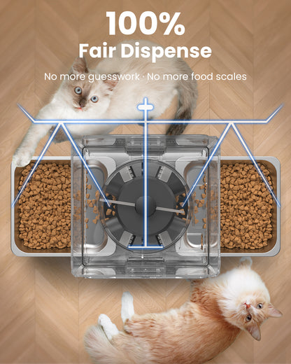 Automatic Cat Feeder with 5G WiFi for 2 Cats