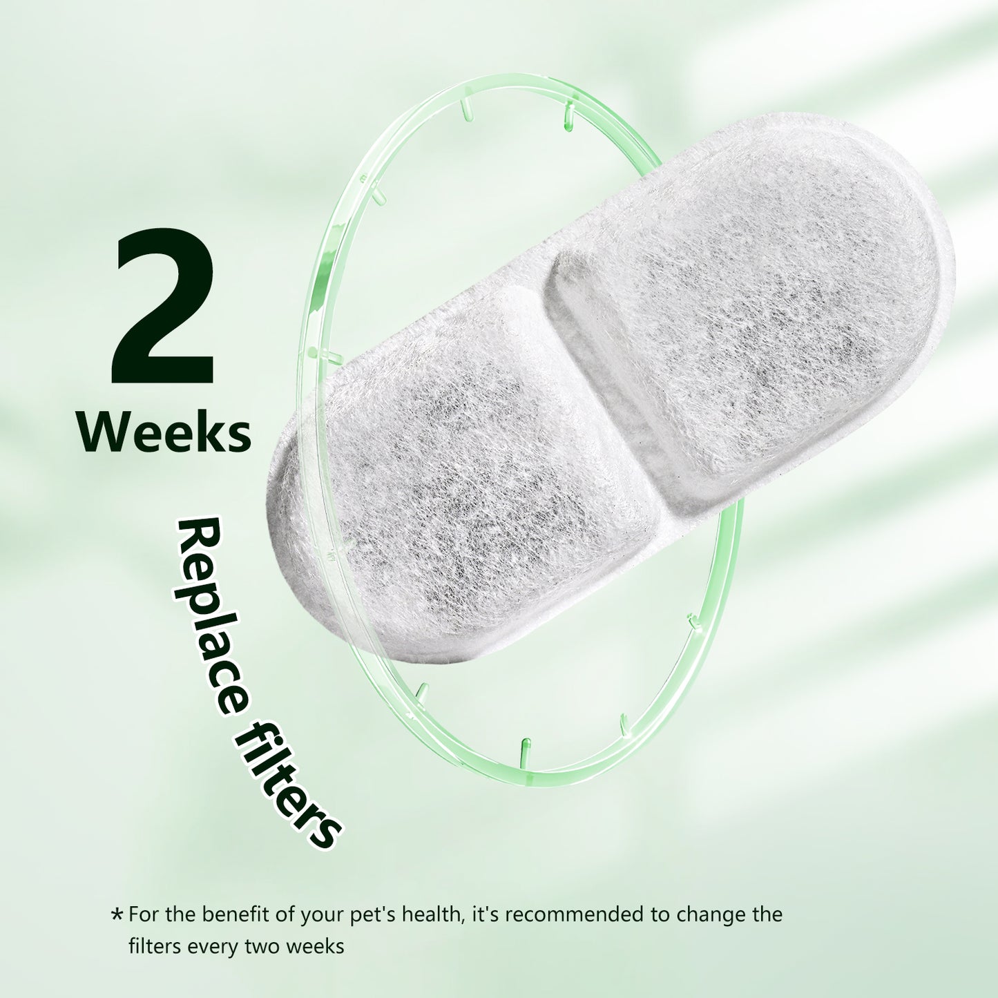 Cat Water Fountain Filter Replacement（6+6 Set）for 3.2L