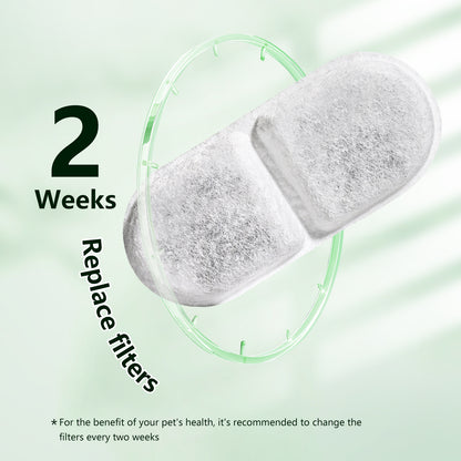 Cat Water Fountain Filter Replacement（6+6 Set）for 3.2L