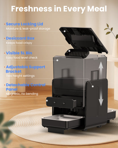 Automatic Cat Feeder with 5G WiFi for 2 Cats