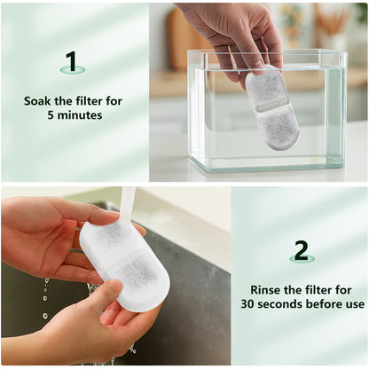 Cat Water Fountain Filter Replacement（6+6 Set）for 3.2L
