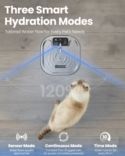 Wireless Cat Water Fountain with Sensor Operated 3.2L