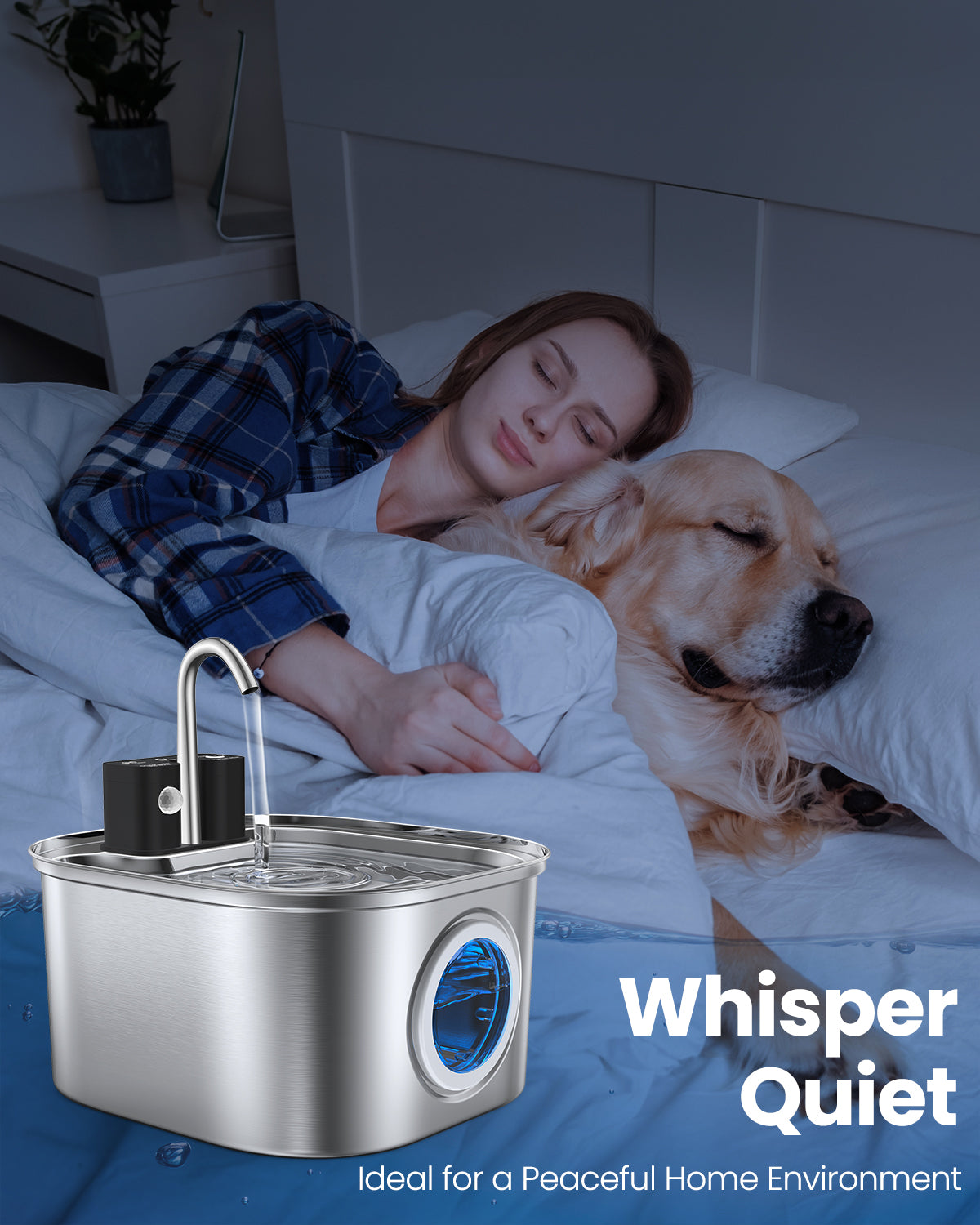 Wireless Cat Water Fountain with Sensor Operated 3.2L