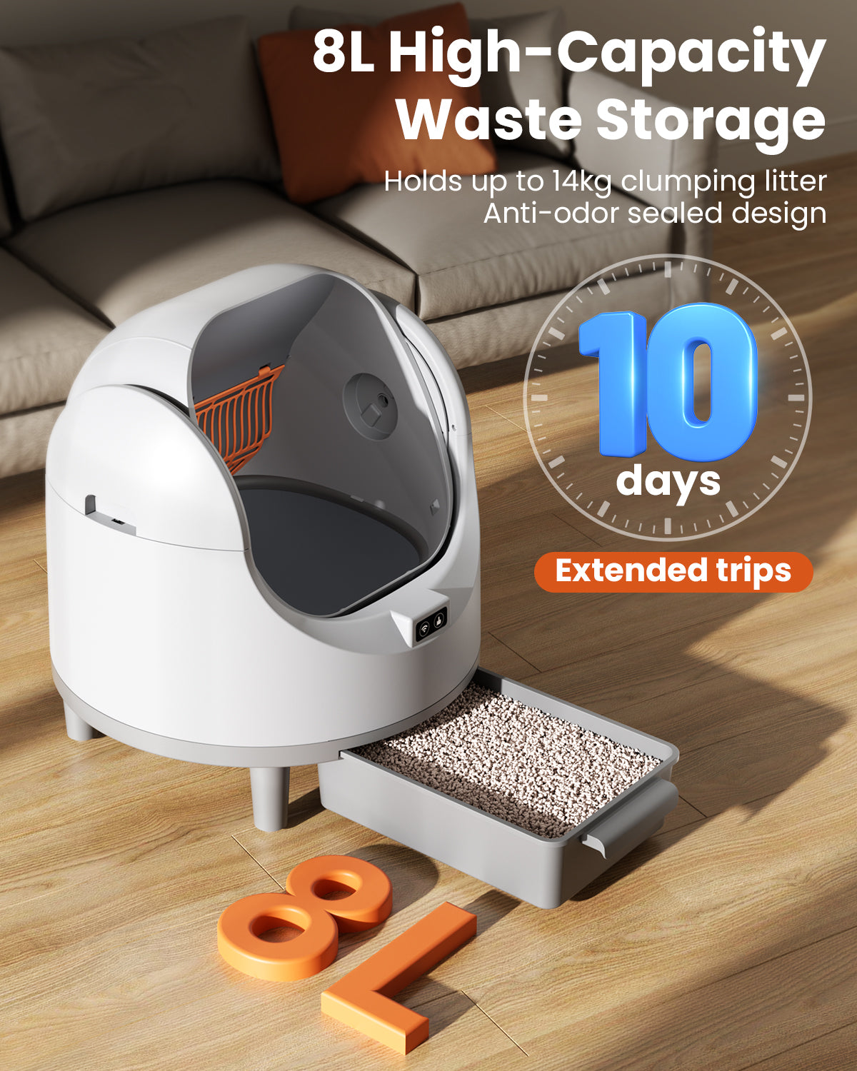 Smart Self-Cleaning Litter Box for Cats