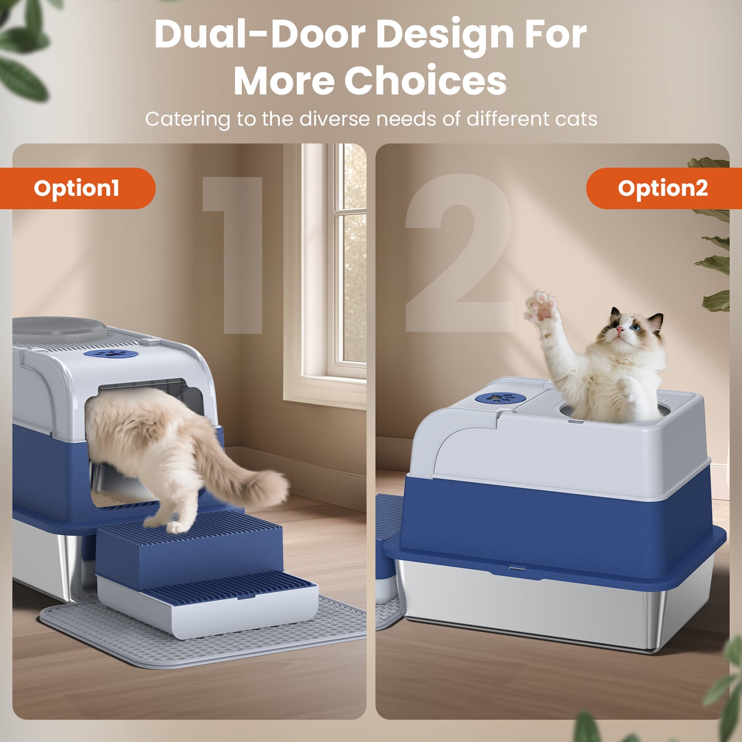 Stainless Steel Litter Box with Lid