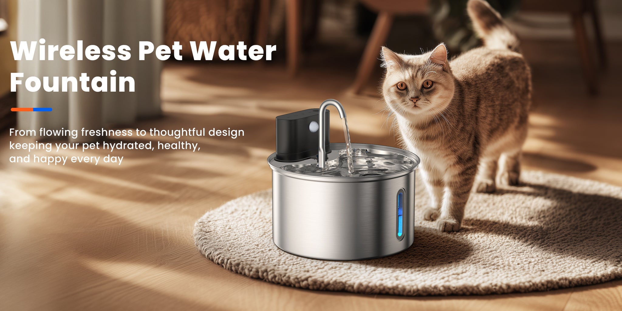 CityFlee  Pet Drinking Fountain Stainless Steel Square Installation Video